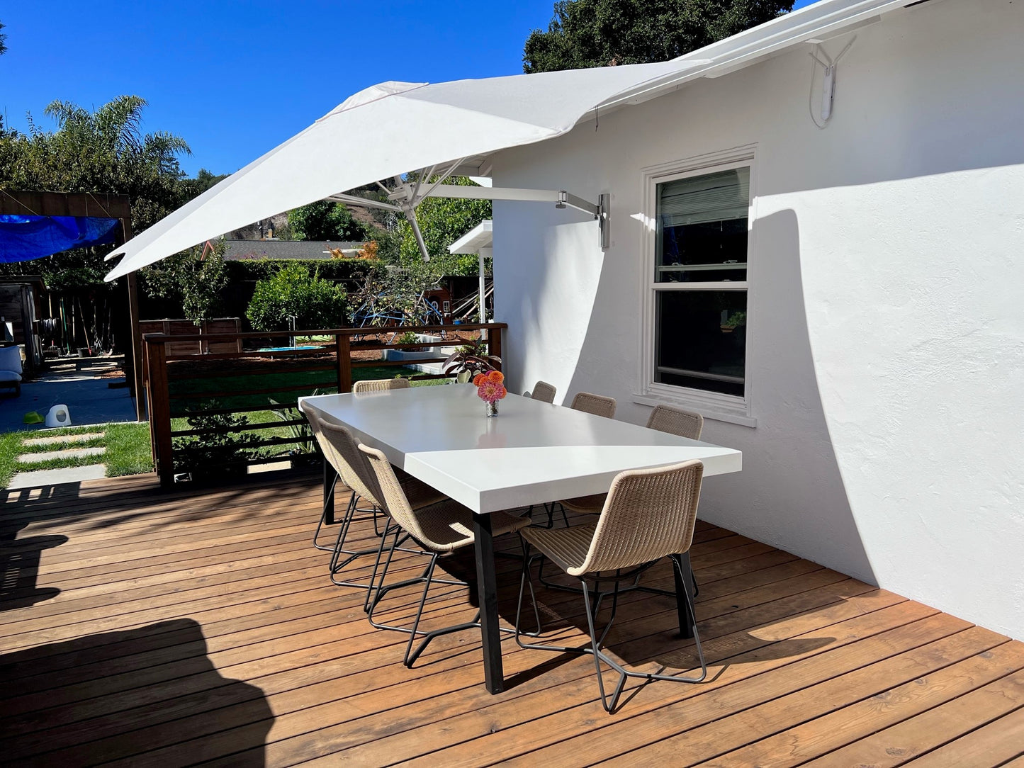 Instant Shade Paraflex Wall Mount Umbrella with Tilt