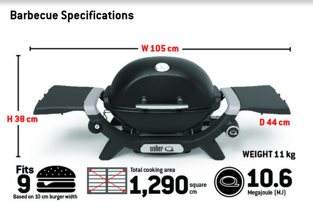 Weber® Baby Q® Premium (Q1200N) Gas Barbecue (LPG)