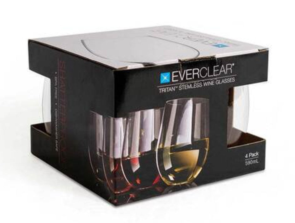 Everclear Tritan 590ml Stemless Red Wine Glass - 4 Pk