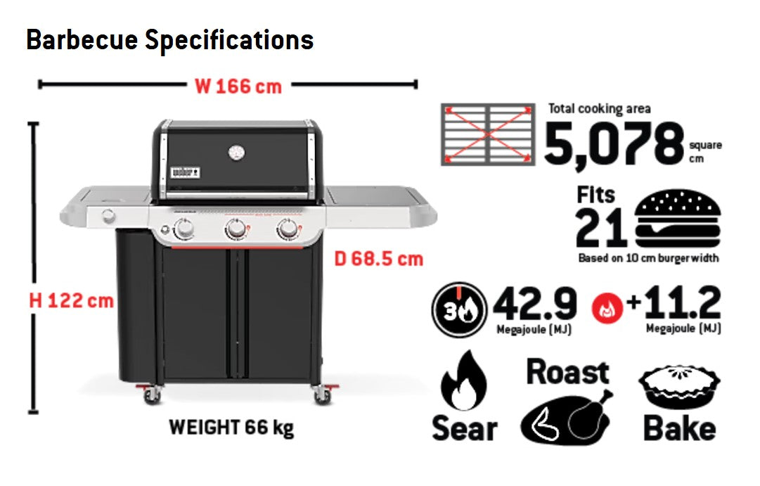 NEW Weber® Genesis® EP-335 3-Burner Gas Barbecue