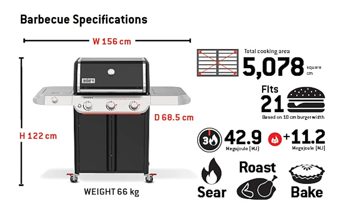 NEW Weber® Genesis® E-335 3-Burner Gas Barbecue