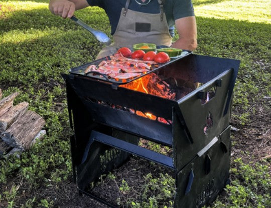 OzPig 3-in-1 Firepit Combo Cooking Grill