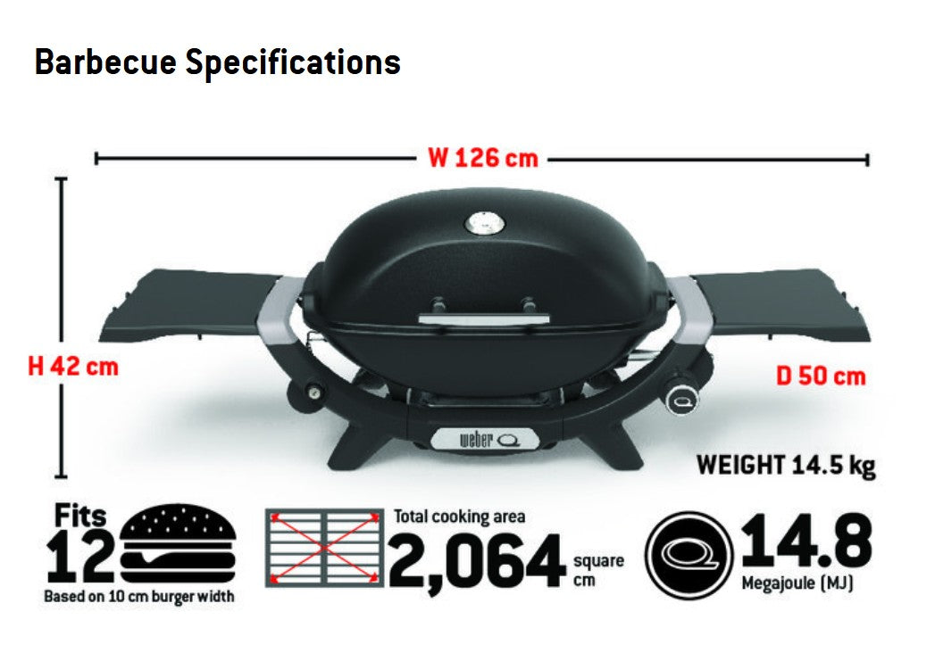 Weber® Q® Premium (Q2200N) Gas Barbecue (LPG)