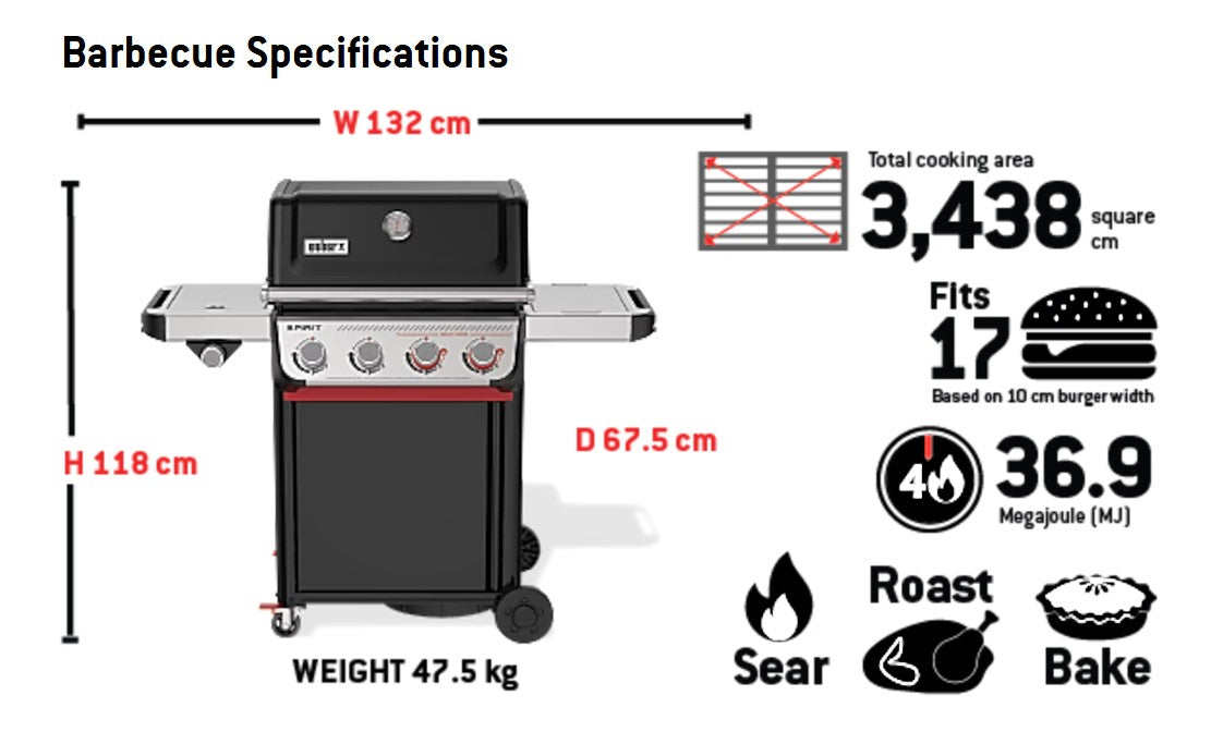 NEW Weber® Spirit® E-435 4-Burner Gas Barbecue