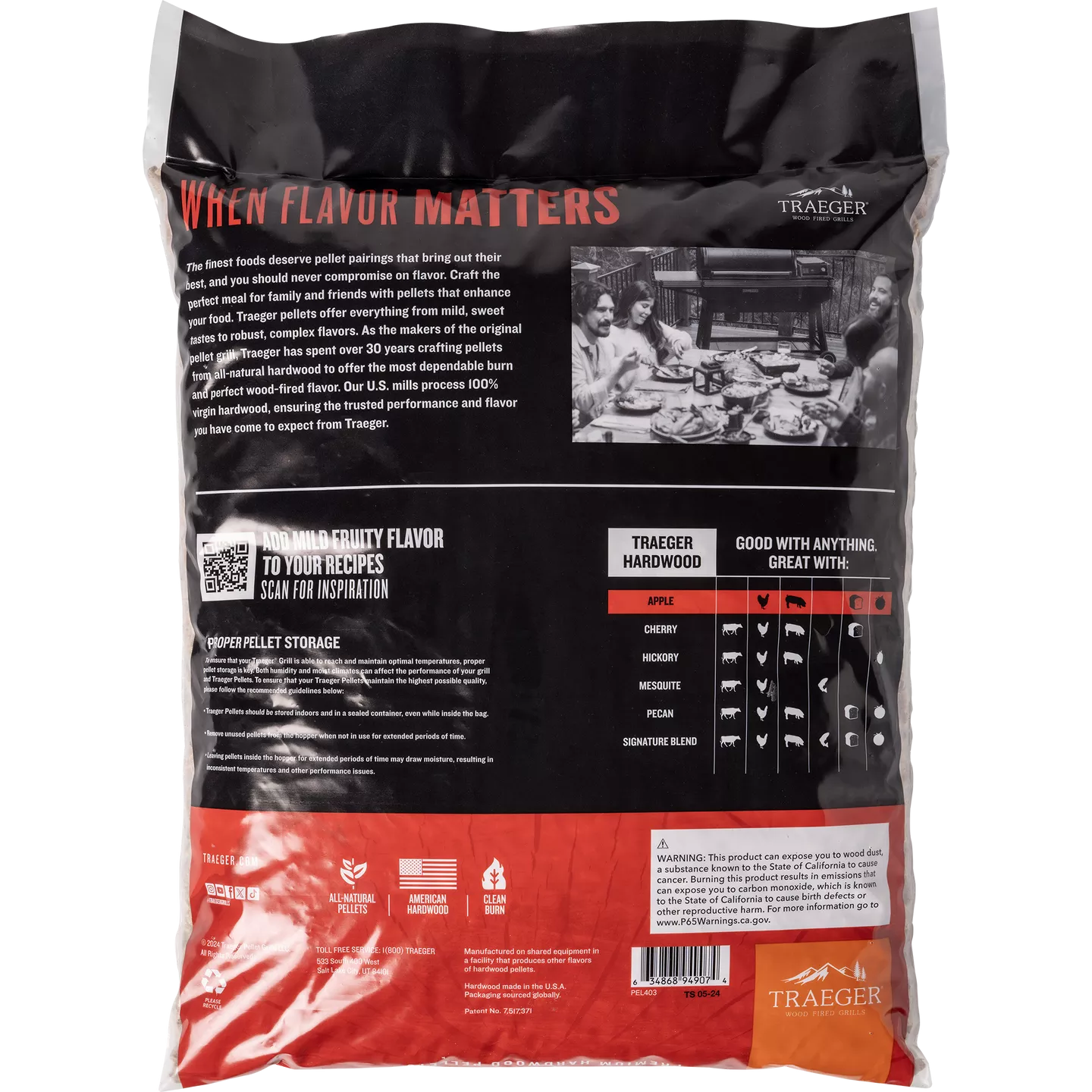 TRAEGER - APPLE PELLETS