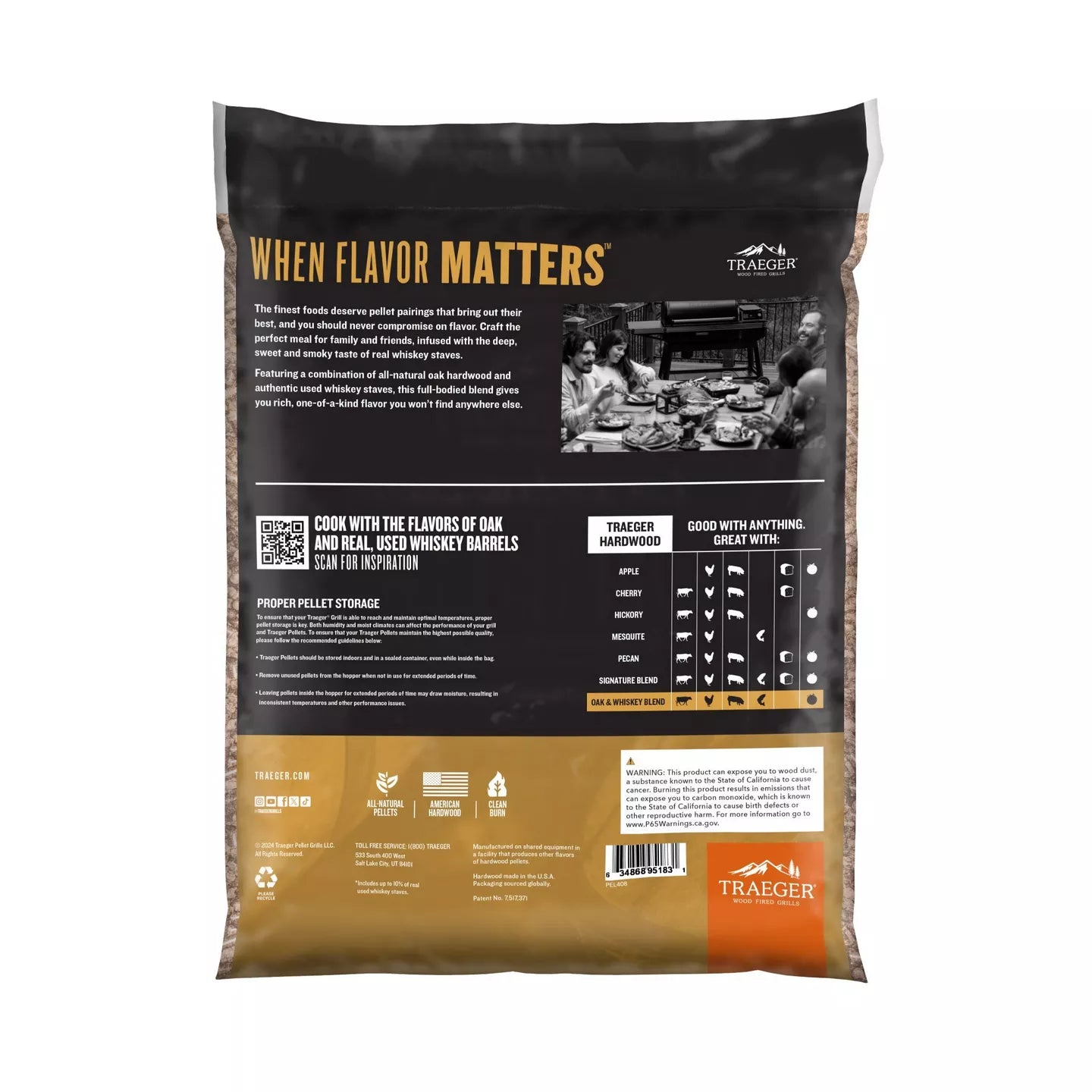 TRAEGER - OAK & WISKEY BLEND PELLETS