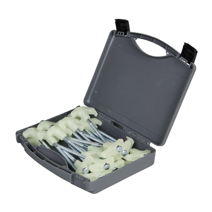 OZTRAIL Screw In Tent Peg Set 25 Piece Glow in the dark