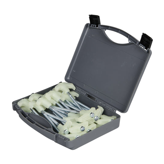 OZTRAIL Screw In Tent Peg Set 25 Piece Glow in the dark