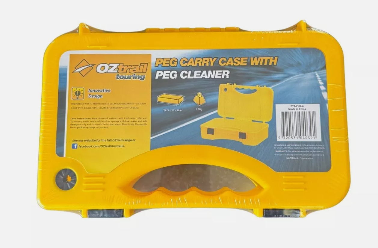 OZTRAIL PEG CARRY CASE WITH PEG CLEANER