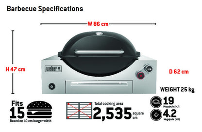 Weber® Built-in Q®+ Premium (Q3600N+) Gas Barbecue