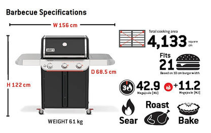 NEW Weber® Genesis® E-325 3-Burner Gas Barbecue