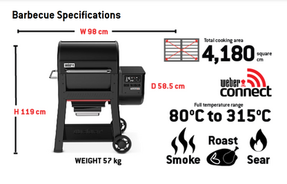 Weber® Searwood® 600 Pellet Barbecue