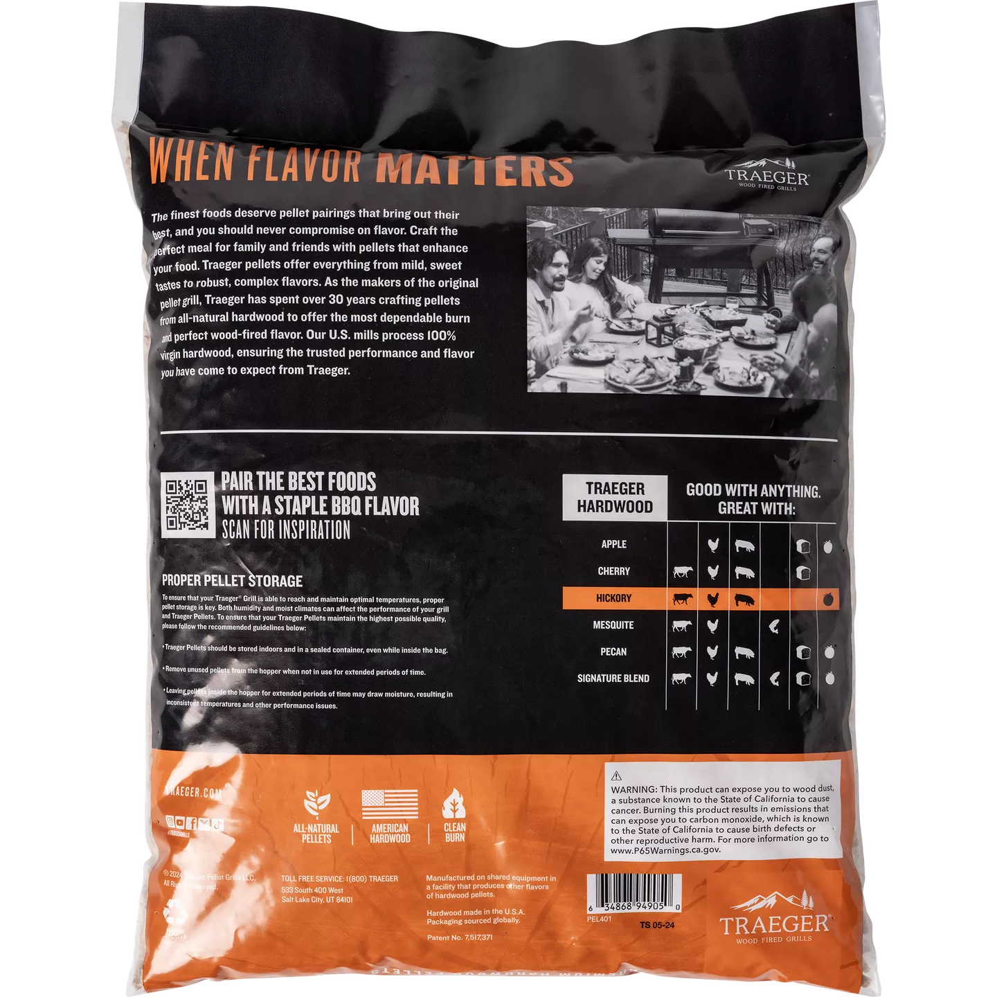 TRAEGER - HICKORY PELLETS