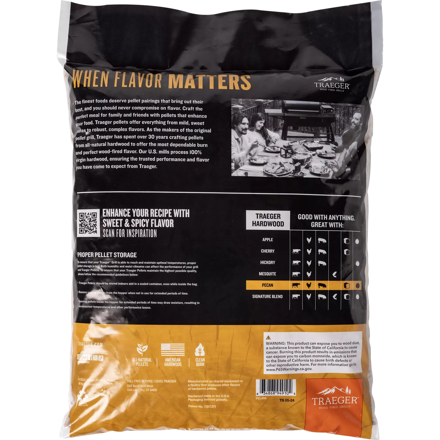 TRAEGER - PECAN PELLETS