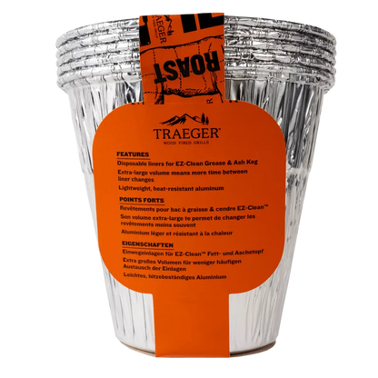 TRAEGER EZ-Clean Grease & Ash Keg Liners