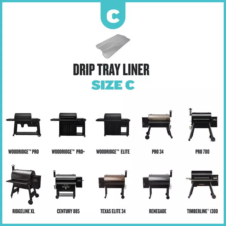 TRAEGER Drip Tray Liners Size C 5 Pack