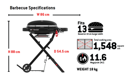 Weber Traveler® Compact Portable Gas Barbecue (LPG)