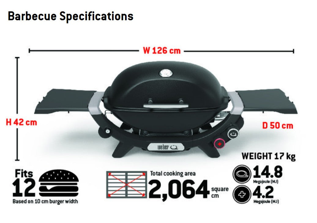 Weber® Q®+ Premium (Q2800N+) Gas Barbecue